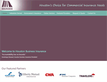 Tablet Screenshot of houstonbusinessinsurance.com
